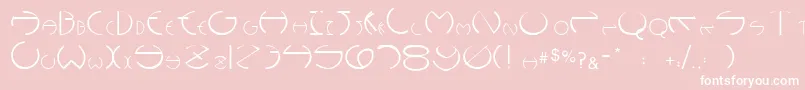 Pc Rounders Font – White Fonts on Pink Background