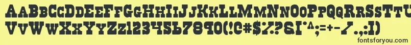 Regulators Font – Black Fonts on Yellow Background