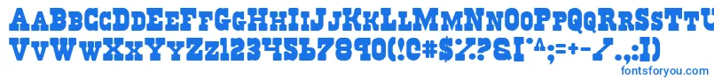 Regulators Font – Blue Fonts on White Background