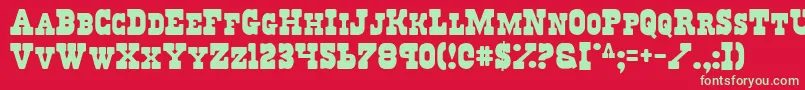 Regulators Font – Green Fonts on Red Background