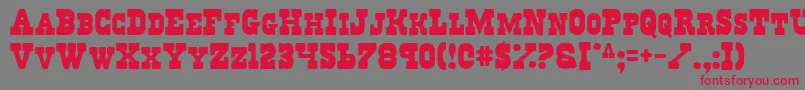 Regulators Font – Red Fonts on Gray Background