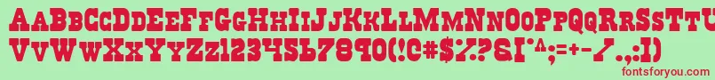 Regulators Font – Red Fonts on Green Background