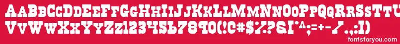 フォントRegulators – 赤い背景に白い文字