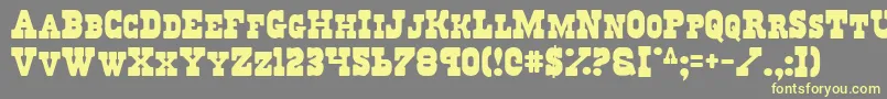 Regulators Font – Yellow Fonts on Gray Background