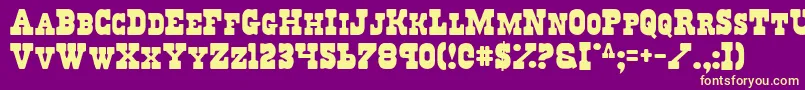 Regulators Font – Yellow Fonts on Purple Background