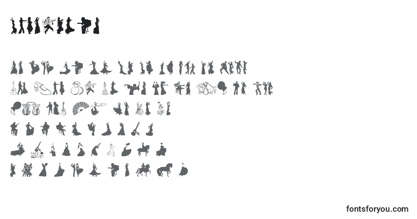 Шрифт Flamenco – алфавит, цифры, специальные символы