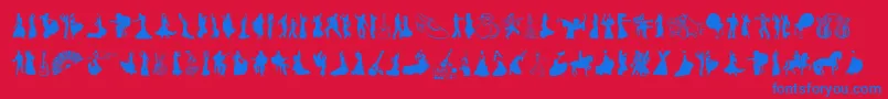 Flamenco Font – Blue Fonts on Red Background