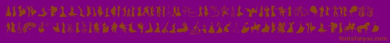 Flamenco Font – Brown Fonts on Purple Background