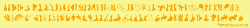 Flamenco Font – Orange Fonts on Yellow Background