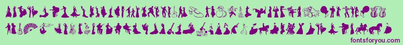 Flamenco Font – Purple Fonts on Green Background