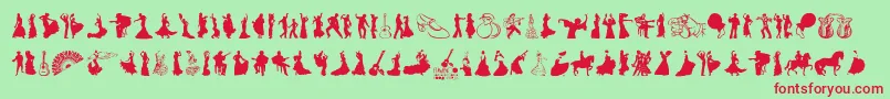 Flamenco Font – Red Fonts on Green Background