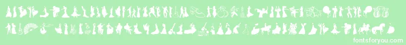 Flamenco Font – White Fonts on Green Background