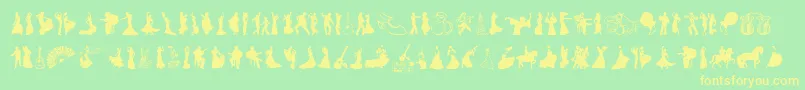 Flamenco Font – Yellow Fonts on Green Background