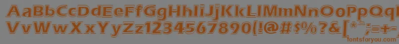 Erascntn Font – Brown Fonts on Gray Background