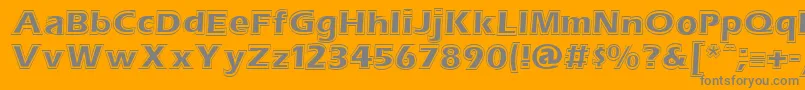 フォントErascntn – オレンジの背景に灰色の文字