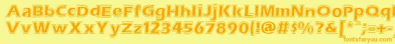 Erascntn Font – Orange Fonts on Yellow Background