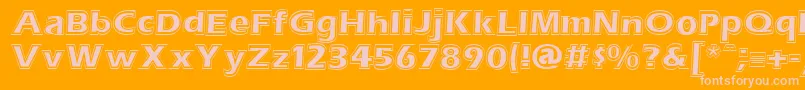 Erascntn Font – Pink Fonts on Orange Background