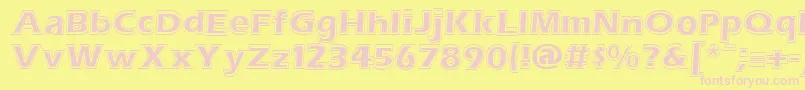 Erascntn Font – Pink Fonts on Yellow Background