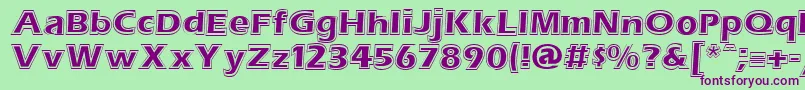 Erascntn Font – Purple Fonts on Green Background