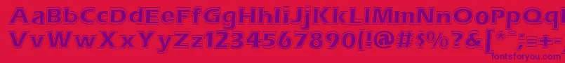 Erascntn Font – Purple Fonts on Red Background
