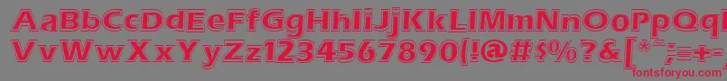 Erascntn Font – Red Fonts on Gray Background