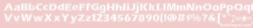 フォントErascntn – ピンクの背景に白い文字