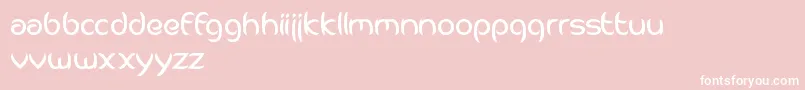 Logobloqo2-Schriftart – Weiße Schriften auf rosa Hintergrund