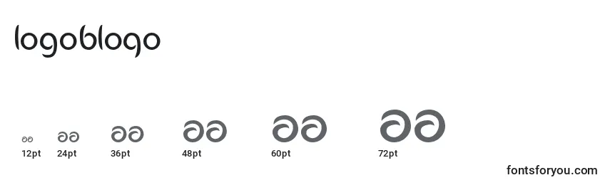 Размеры шрифта Logobloqo2