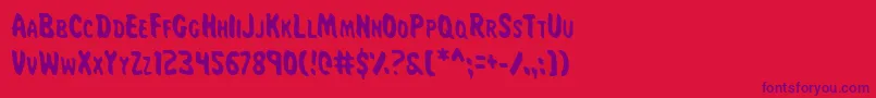 Majc Font – Purple Fonts on Red Background