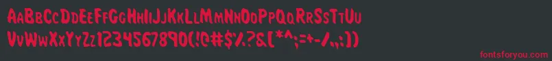 Majc Font – Red Fonts on Black Background