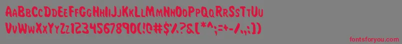 Majc Font – Red Fonts on Gray Background