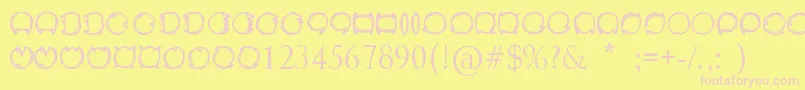 Superzapper Font – Pink Fonts on Yellow Background
