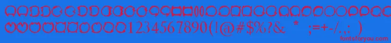 Superzapper Font – Red Fonts on Blue Background