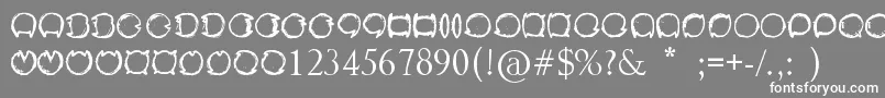 フォントSuperzapper – 灰色の背景に白い文字