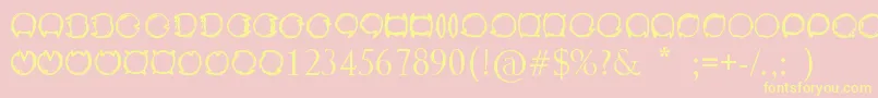 Superzapper Font – Yellow Fonts on Pink Background