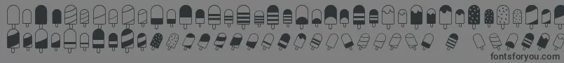 More about IceLollyDing Font IceLollyDing Font – Black Fonts on Gray Background