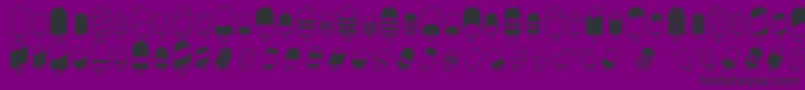 IceLollyDing Font – Black Fonts on Purple Background