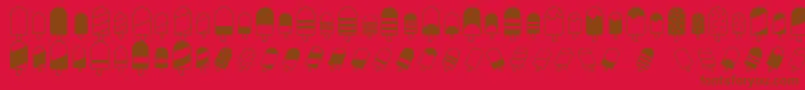 IceLollyDing Font – Brown Fonts on Red Background
