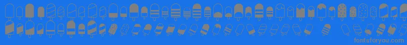 More about IceLollyDing Font IceLollyDing Font – Gray Fonts on Blue Background