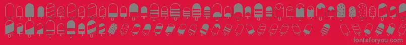 IceLollyDing Font – Gray Fonts on Red Background
