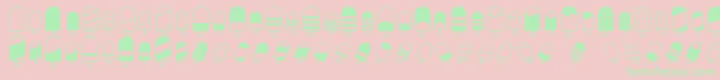 Weitere Informationen zur IceLollyDing-Schriftart IceLollyDing-Schriftart – Grüne Schriften auf rosa Hintergrund