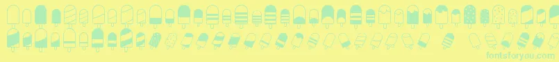 More about IceLollyDing Font IceLollyDing Font – Green Fonts on Yellow Background