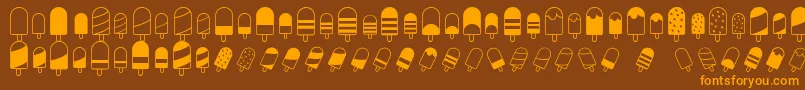 More about IceLollyDing Font IceLollyDing Font – Orange Fonts on Brown Background