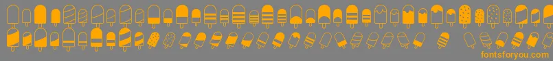 IceLollyDing Font – Orange Fonts on Gray Background