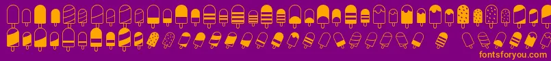 Más sobre la fuente IceLollyDing fuente IceLollyDing – Fuentes Naranjas Sobre Fondo Morado