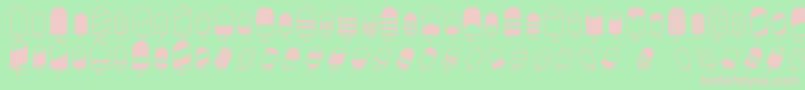 Шрифт IceLollyDing – розовые шрифты на зелёном фоне