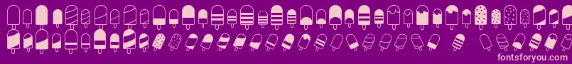 IceLollyDing Font – Pink Fonts on Purple Background