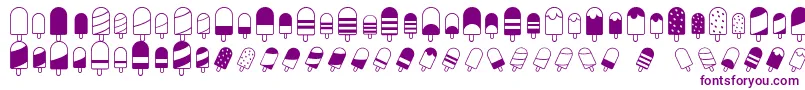 フォントIceLollyDing – 紫色のフォント