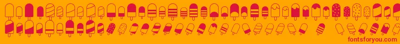 IceLollyDing Font – Red Fonts on Orange Background