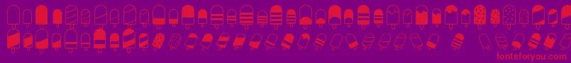 Więcej informacji o czcionce IceLollyDing Czcionka IceLollyDing – czerwone czcionki na fioletowym tle